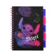 Jegyzettömb B5 Stitch Black színes könyvjelzőkkel és a Disney karakter Stitch vidám motívumával