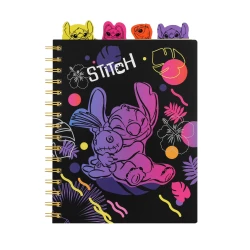 A5-ös spirálfüzet könyvjelzőkkel Stitch Black A5-ös spirálfüzet könyvjelzőkkel Stitch Black