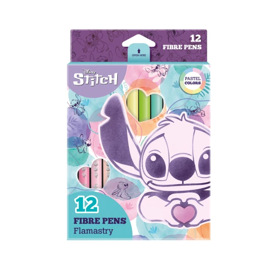 12 pasztell marker készlet a Disney karakter Stitch motívumával - lágy színek rajzoláshoz vagy kiemeléshez