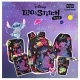 Gyermek hátizsák Toby Stitch Black állítható vállpántokkal és biztonsági síppal.