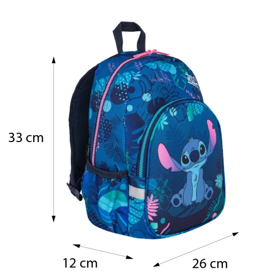 Coolpack Gyermek hátizsák Toby 33 cm Stitch Blue Toby Stitch Blue gyerek hátizsák állítható vállpántokkal és biztonsági síppal.