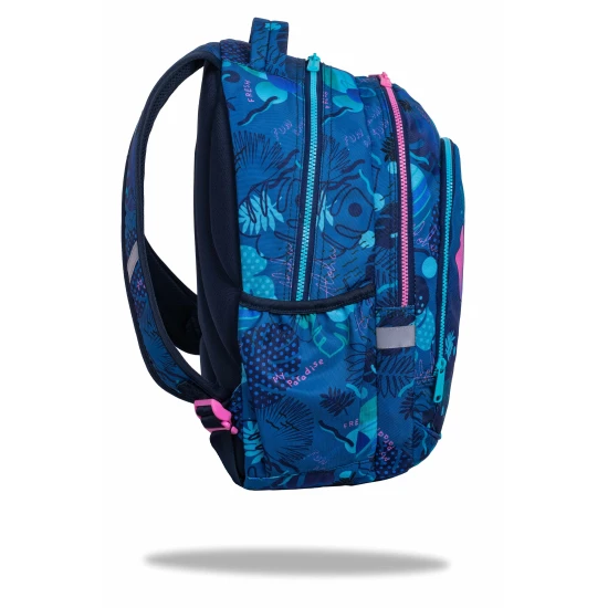 Coolpack Prime Stitch Blue iskolatáska két rekesszel és párnázott vállpántokkal.