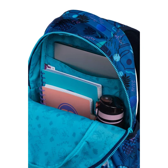 Coolpack Prime Stitch Blue iskolatáska két rekesszel és párnázott vállpántokkal.