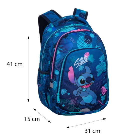 Coolpack Prime Stitch Blue iskolatáska két rekesszel és párnázott vállpántokkal.