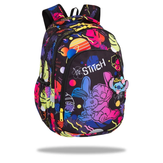 Coolpack Prime Stitch Fekete iskolatáska két rekesszel és párnázott vállpántokkal.
