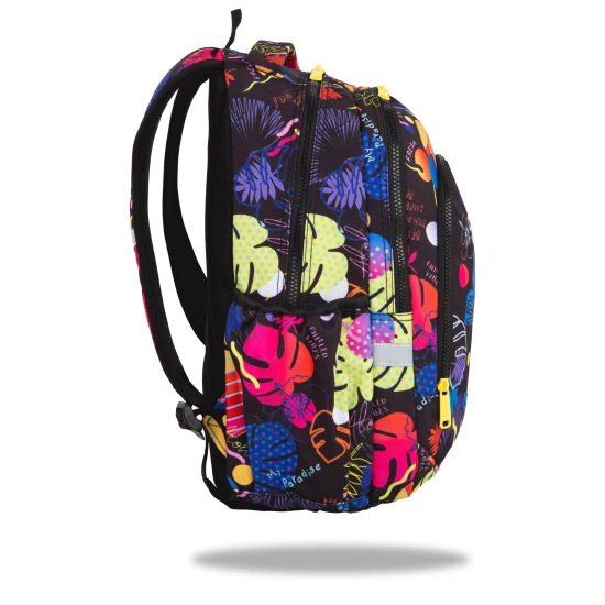 Coolpack Prime Stitch Fekete iskolatáska két rekesszel és párnázott vállpántokkal.