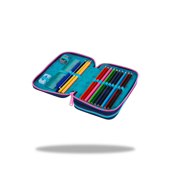 Coolpack Jumper emeletes tolltartó Stitch Blue Kétszintes tolltartó felszereléssel - Stitch Blue iskolás gyerekeknek