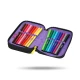 Coolpack tolltartó Jumper kétszintes Stitch Black Kétszintes tolltartó felszereléssel - Stitch Black iskolás gyerekeknek