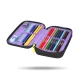Coolpack tolltartó Jumper kétszintes Stitch Black Kétszintes tolltartó felszereléssel - Stitch Black iskolás gyerekeknek