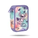 Coolpack tolltartó Jumper háromszintes Stitch Pastel Háromszintes iskolai tolltartó Stitch motívummal, pasztell színekben, teljes felszereléssel gyerekeknek