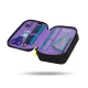 Coolpack tolltartó Jumper háromrétegű Stitch Black Háromszintes iskolai tolltartó Stitch motívummal, pasztell színekben, teljes felszereléssel gyerekeknek