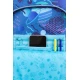 Iskolatáska Jack kerekeken Stitch Blue két tágas rekesszel és fényvisszaverő elemekkel a gyermekek biztonsága érdekében.