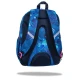 Iskolatáska Rider 43 cm Stitch Blue tágas rekesszel, zsebbel egy laptopnak és egy ivópalacknak.