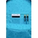 Iskolatáska Rider 43 cm Stitch Blue tágas rekesszel, zsebbel egy laptopnak és egy ivópalacknak.