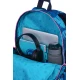 Iskolatáska Rider 43 cm Stitch Blue tágas rekesszel, zsebbel egy laptopnak és egy ivópalacknak.
