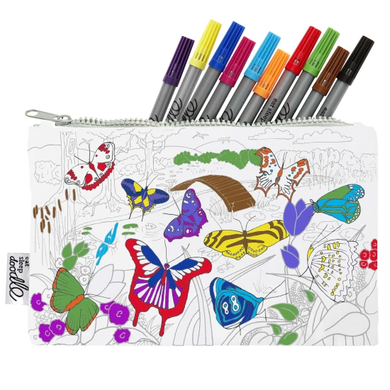 Eatsleepdoodle Pillangós Színező és Mosható Tolltartó BTPEN