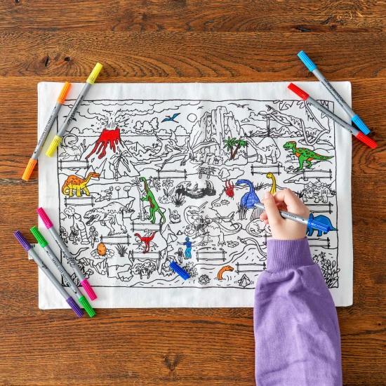 Eatsleepdoodle Színező tányéralátét Dino Festés és mosás DINPTG