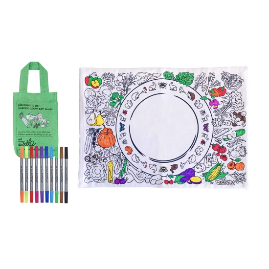 Eatsleepdoodle Színező asztalterítés Garden, grow, eat! Színezd ki és mosd ki EATPTG