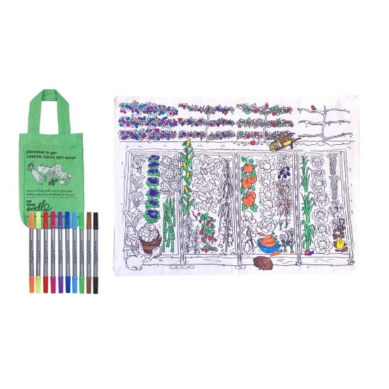 Eatsleepdoodle Színező asztalterítés Garden, grow, eat! Színezd ki és mosd ki EATPTG