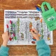 Eatsleepdoodle Színező asztalterítés Garden, grow, eat! Színezd ki és mosd ki EATPTG