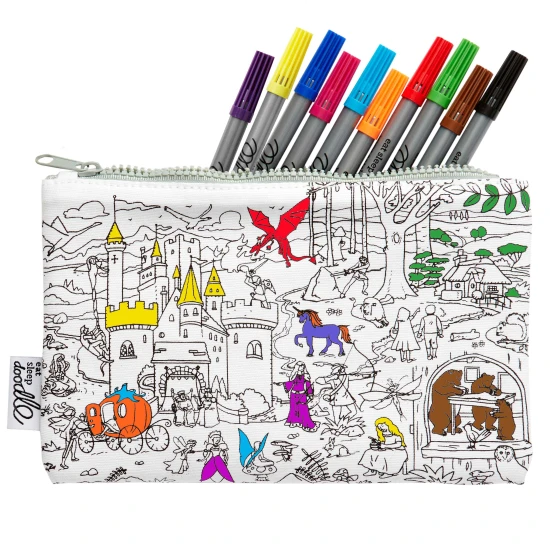 Eatsleepdoodle Mese és legendák Színező és mosható tolltartó FTPEN