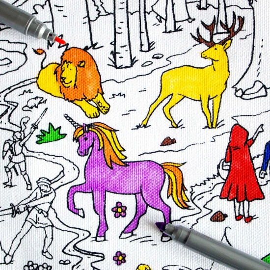 Eatsleepdoodle Színező tányéralátét Fairytales & legends Színezd ki és mosd ki FTPTG