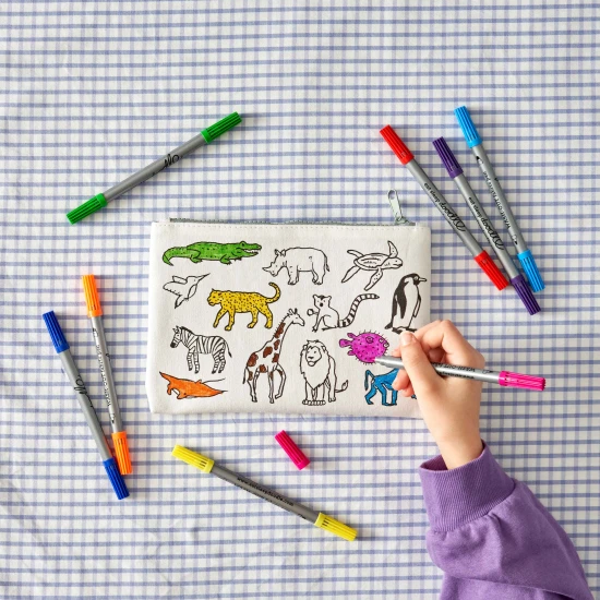 Eatsleepdoodle Világtérkép színező és mosható tolltartó MAPPEN