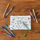 Eatsleepdoodle Világtérkép színező és mosható tolltartó MAPPEN