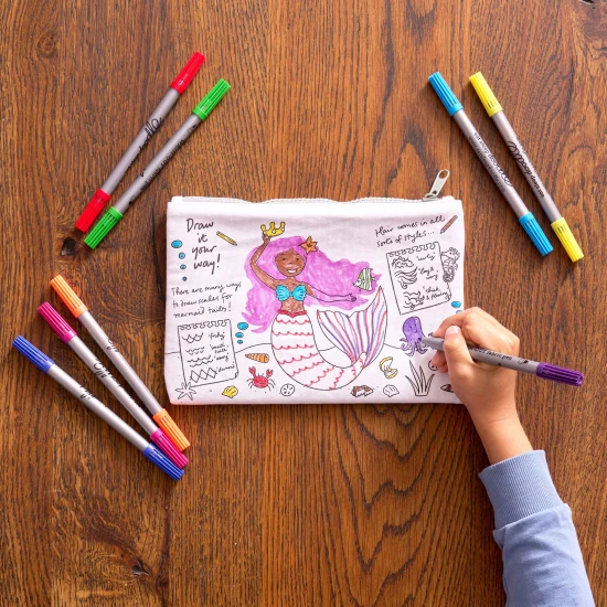 Eatsleepdoodle Sellő Színező és Mosható Tolltartó MERPEN