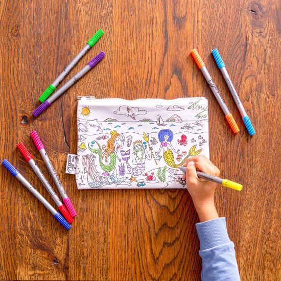 Eatsleepdoodle Sellő Színező és Mosható Tolltartó MERPEN