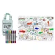 Eatsleepdoodle Színező tányéralátét Working wheels Fesd és mosd! MOVPTG
