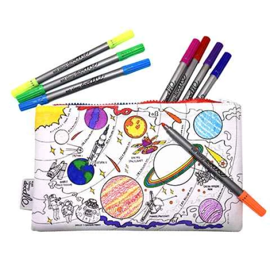 Eatsleepdoodle Színező és Mosható Tolltartó Space explorer SPPEN