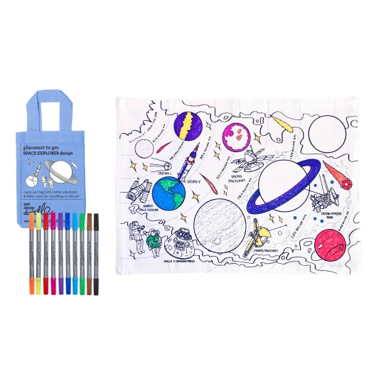Eatsleepdoodle Színező tányéralátét Space explorer Fesd és mosd SPPTG
