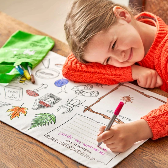 Eatsleepdoodle Színező Woodland tányéralátét festéshez és mosáshoz WOODPTG