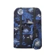 A könnyű Retro Dinosaur Dark Blue iskolatáska tökéletesen illeszkedik egy kis diák hátára.
