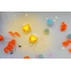 Glo Pals Sensory Glowing Cubes Daniel Tiger Glowing Fürdőkockák gyerekeknek, amelyek világítanak a vízben.