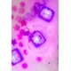 Glo Pals Sensory világító kockák Lumi világító fürdőkockák gyerekeknek, vízben megvilágítva.