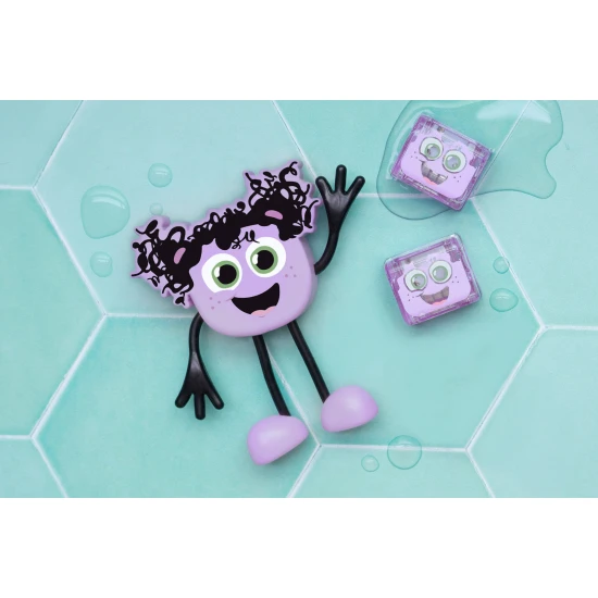 Glo Pals Set Lumi figura és 2 szenzoros vízkocka - világító fürdőjáték gyerekeknek.