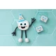 Glo Pals Set Party Pal figura és 2 szenzoros vizesblokk - világító fürdőjáték gyerekeknek.