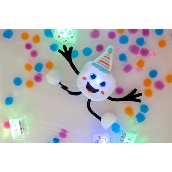 Glo Pals Set Party Pal figura és 2 szenzoros vizesblokk - világító fürdőjáték gyerekeknek.