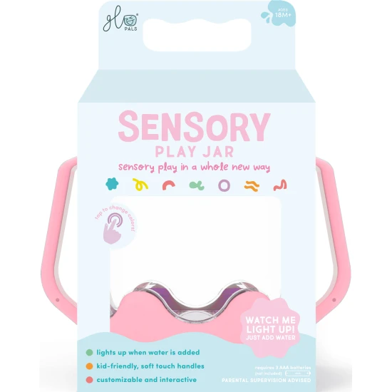 Glo Pals Sensory palack Rágógumi: világító játék gyerekeknek rózsaszín dizájnnal.
