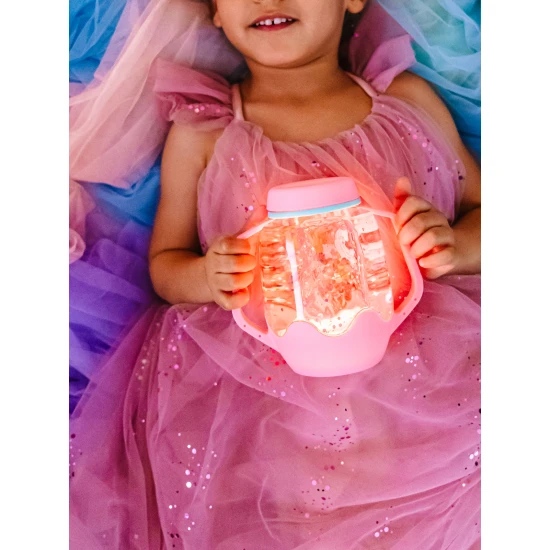 Glo Pals Sensory palack Rágógumi: világító játék gyerekeknek rózsaszín dizájnnal.