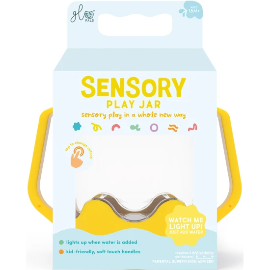 Glo Pals Sensory palack Honey Bee: világító játék gyerekeknek sárga dizájnnal.