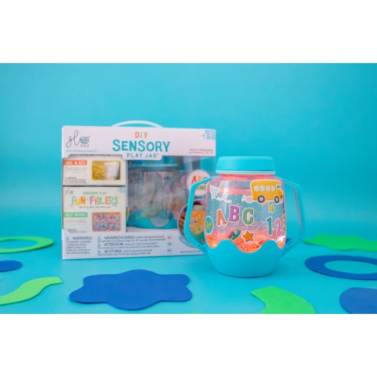 Világító ABC érzékszervi palack kiegészítőkkel