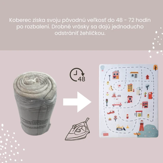 City gyermekszőnyeg a biztonságos és kényelmes játékhoz.