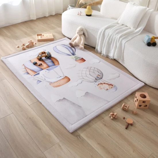 Gyermek szőnyeg Dinosaur Balloons a biztonságos és kényelmes játékhoz.