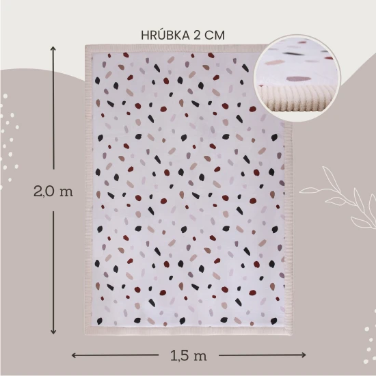 Gyermek konfetti szőnyeg a biztonságos és kényelmes játékhoz.