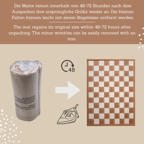 Hakuna Matte Gyermek szőnyeg Négyzetek 2 x 1,5 m Gyermek szőnyeg Négyzetek a biztonságos és kényelmes játékhoz.
