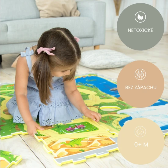 Hozz létre egy fantasztikus kirakós szafarit eltávolítható dinoszauruszokkal.