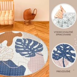 Játszószőnyeg steppelt Boho Leaves 1,5 m